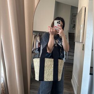LOFT Straw basket summer bag